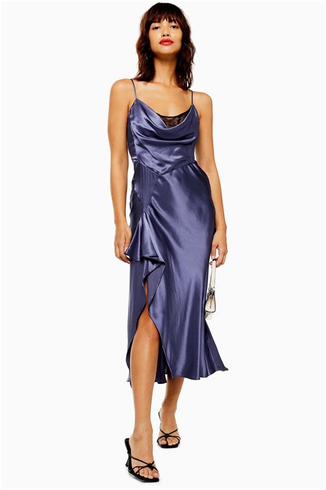 topshop satin slip dress